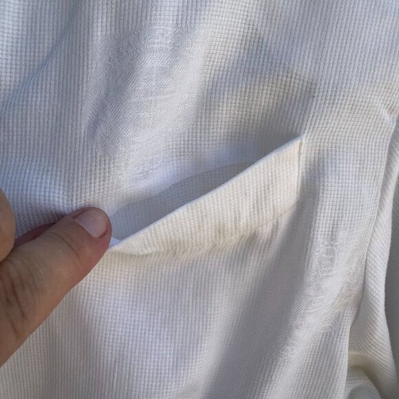 Neiman Marcus Vintage Womens French Cotton V Neck Cropped Peplum Hem Blouse 10 - Picture 3 of 10